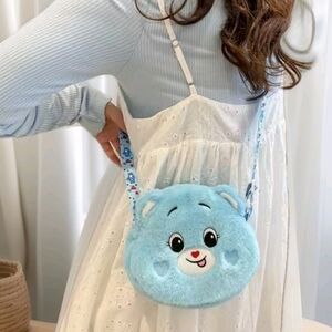 Blue Plush Care Bear Mini Bag